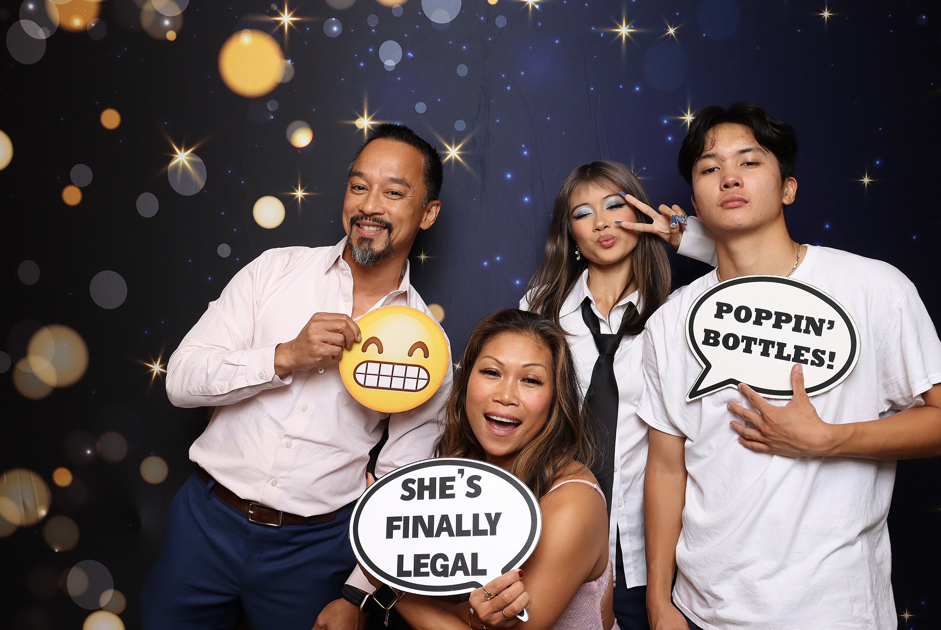 Photo Booth Rentals in OC & LA | Studio-Quality Photos | Step Inside My Booth 2 Professional photo booth at Sammy's 18th birthday debut in Artesia CA, serving Cerritos