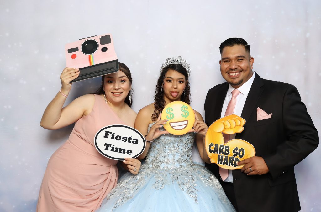 Quinceañera Photo Booth Rental in Fullerton, celebrating Leah's 17th Birthday