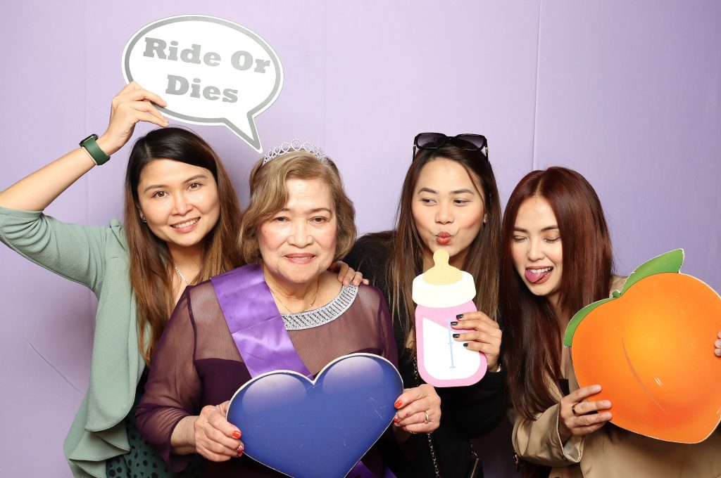 Studio Quality Open Air Photo Booth for Virginia's 75th Birthday near Los Angeles in Santa Clarita, CA