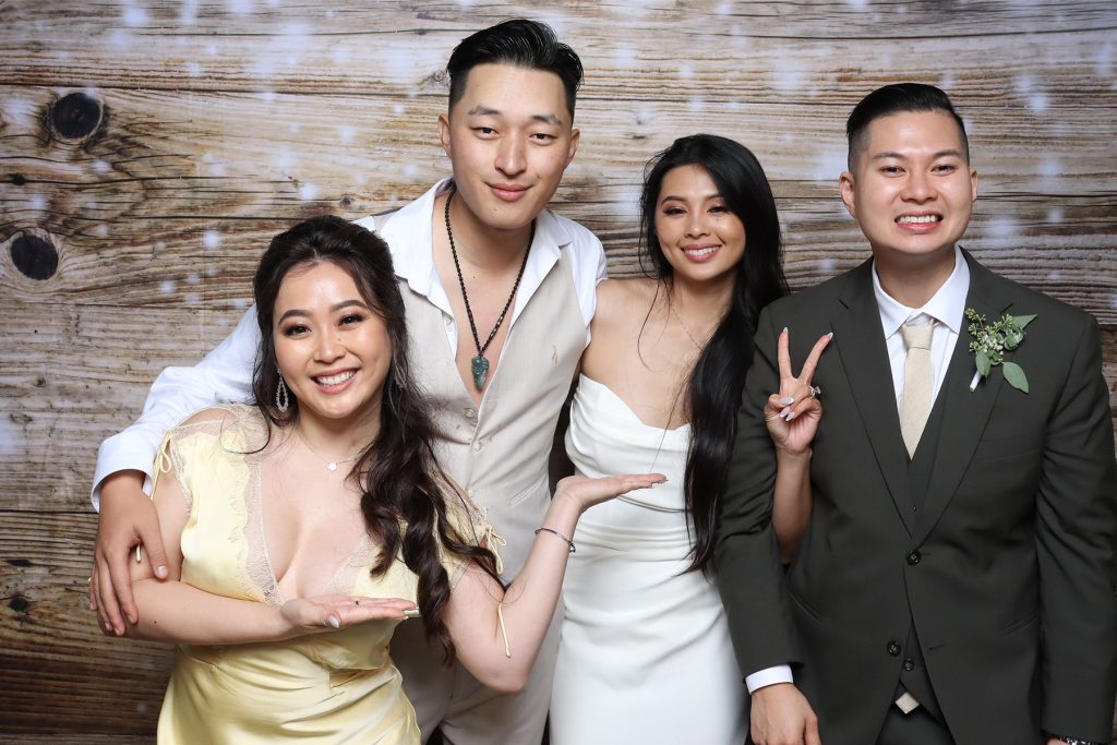 Open Air Photo Booth for Hire Celebrating Yubo and Nica Wedding near Temecula in Fallbrook, CA